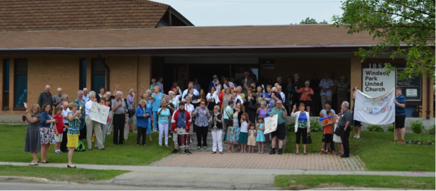 Church members group photo.